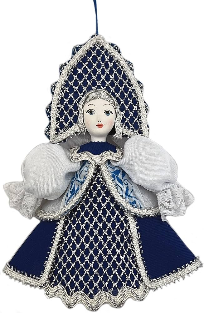 Religious Gifts - Russian Doll with Kokoshnik Porcelain Face Christmas Ornament 5 Inch, Handmade,... | Amazon (US)