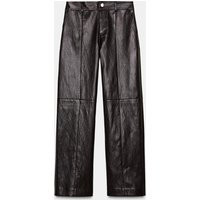 Zara - Faux Leather Straight Leg Pants - Women - Brown - Women | Zara US