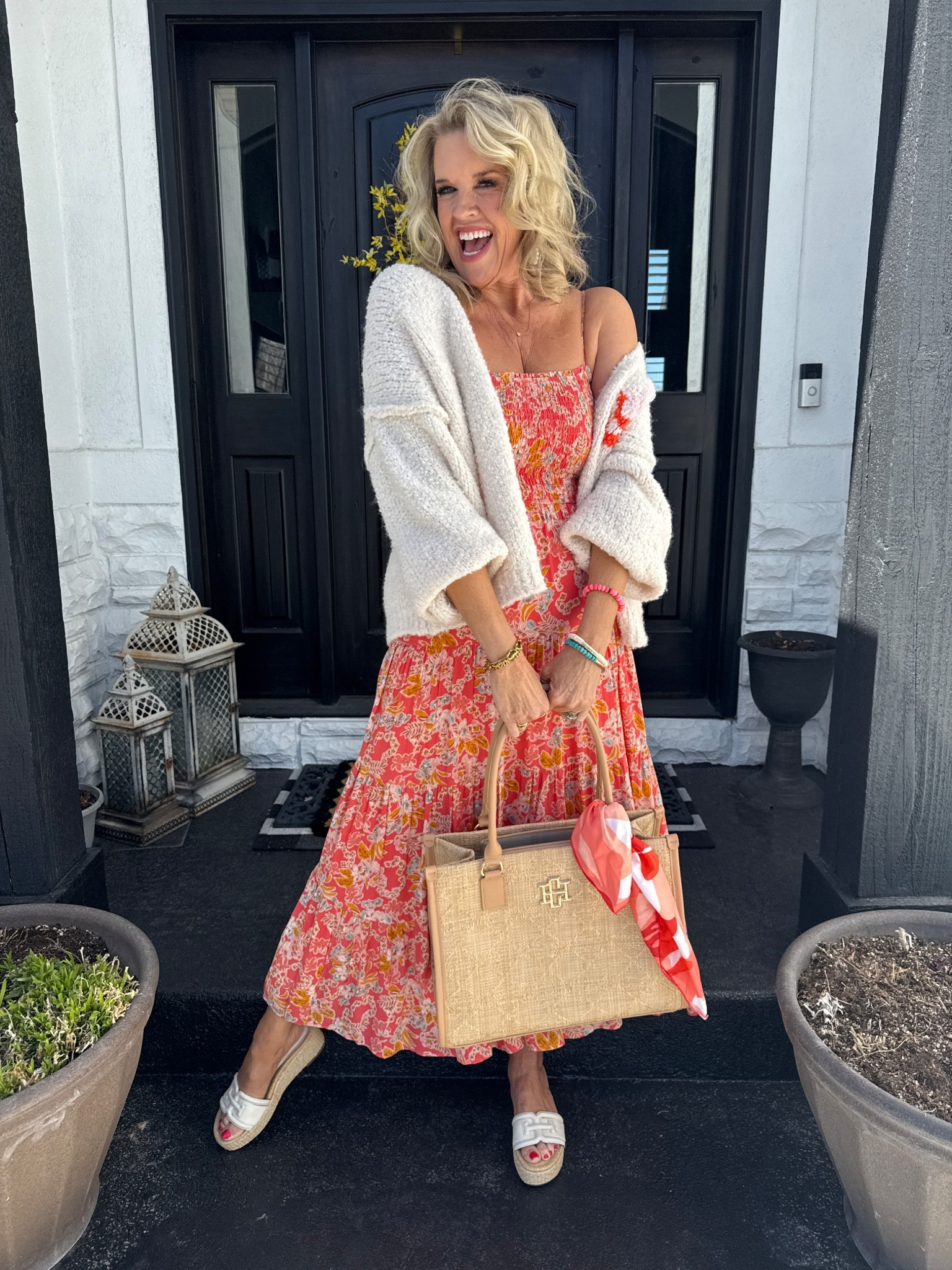 Vacation or Spring Brunch Ready!

The cutest Sundress from Social Threads fits tts I am in a small

Sam Edelman wedge slide candles fit tts 

Caroline hill bag with a scarf ties on it

Lisi lurch whicker earrings 

One of my favorite cardigans 
St tropez , super soft and light weight perfect for Spring summer  fits tts 


#LTKTravel #LTKOver40 #LTKStyleTip