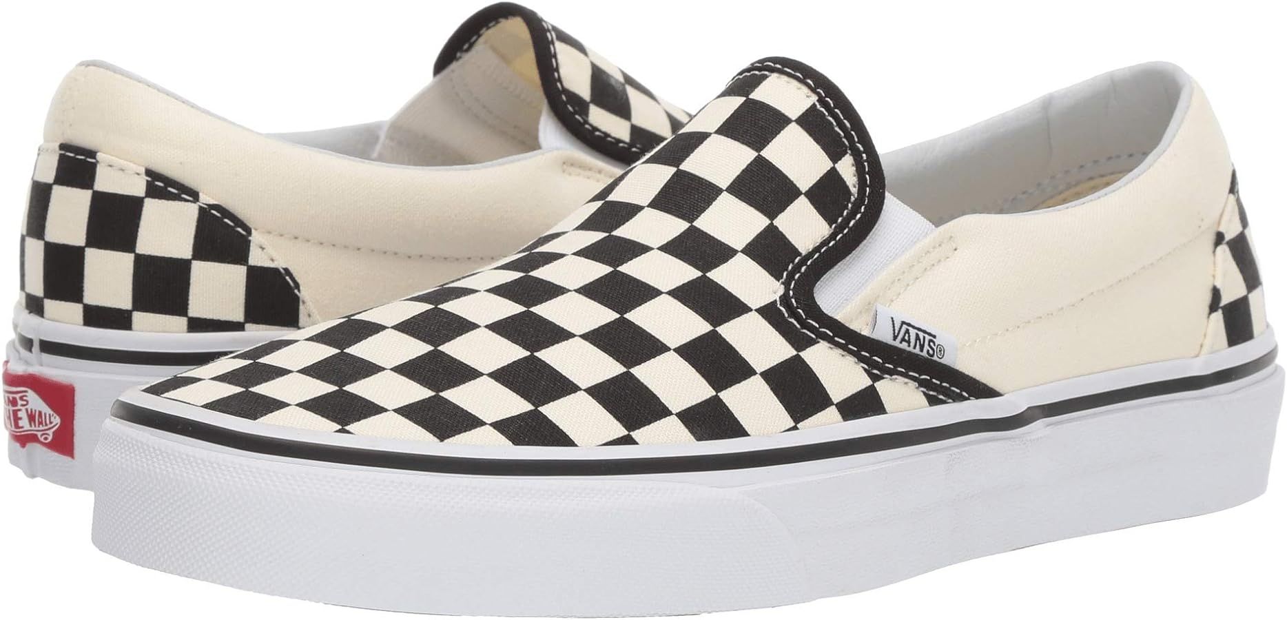 Vans Classic Slip-On, Black Off White Checkerboard Size | Amazon (US)