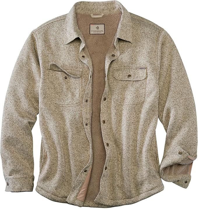 Legendary Whitetails Men's Camp Rebel Sweater Fleece Shirt Jacket | Amazon (US)