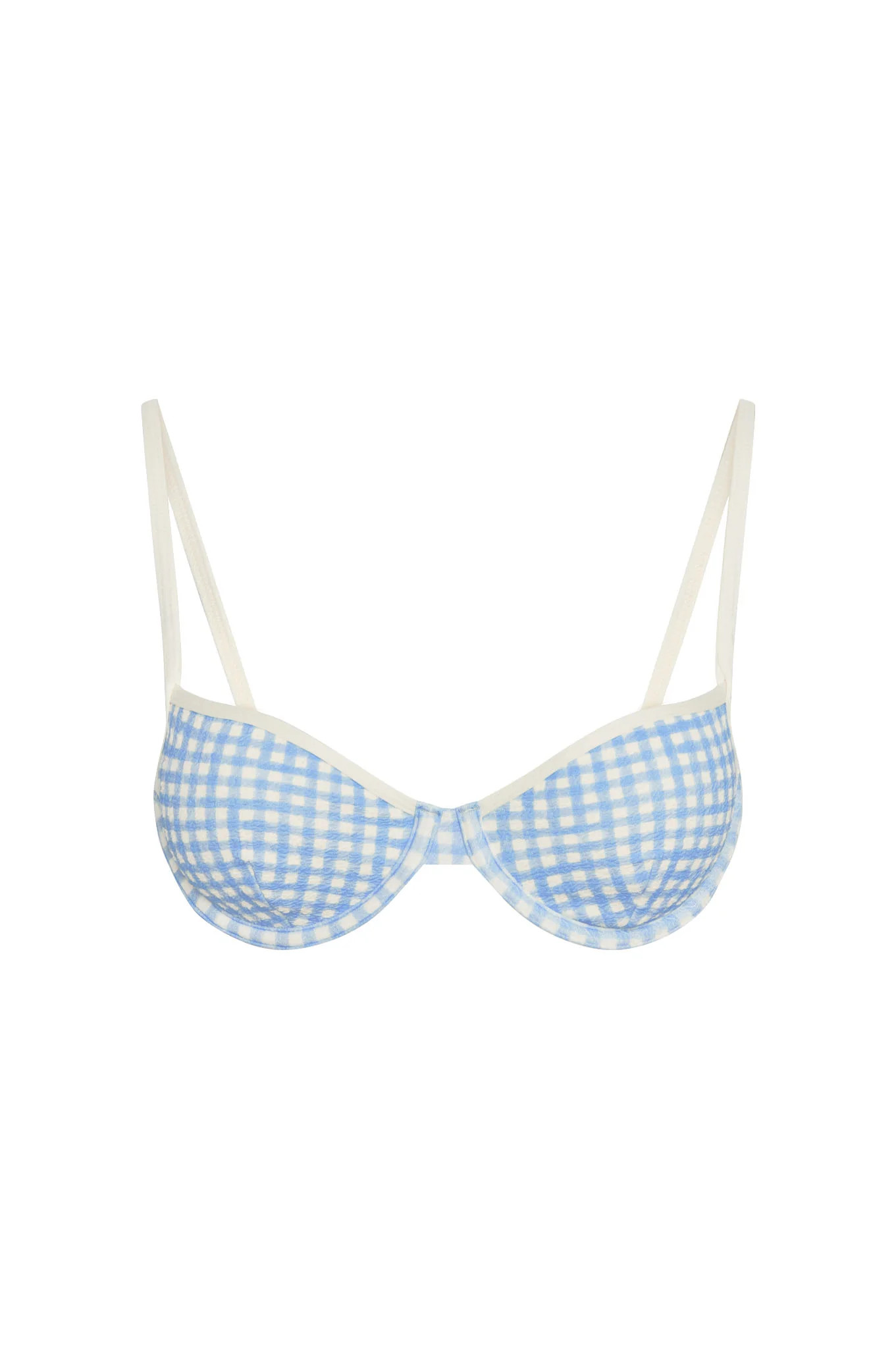 Capri Top Colorblock - Sky Gingham | Monday Swimwear