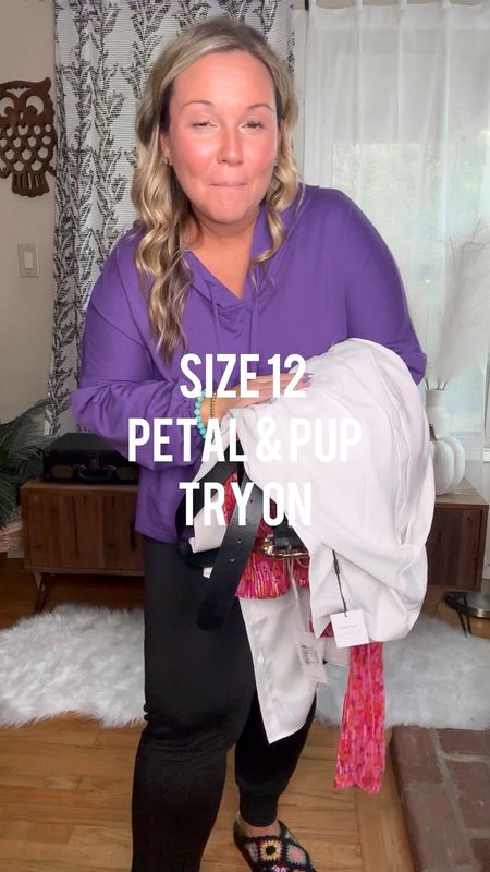 Petal & Pup try on (gifted) 
Wearing size medium in top and skirt set (you can definitely size down, runs large!) the top is low cut just fyi 
Satin top wearing size large. Plenty of room especially for a larger bust and thick arms
Necklace and belt $15- love them! 
Use code SHELLI20 for discount site wide 

#LTKstyletip #LTKmidsize #LTKover40