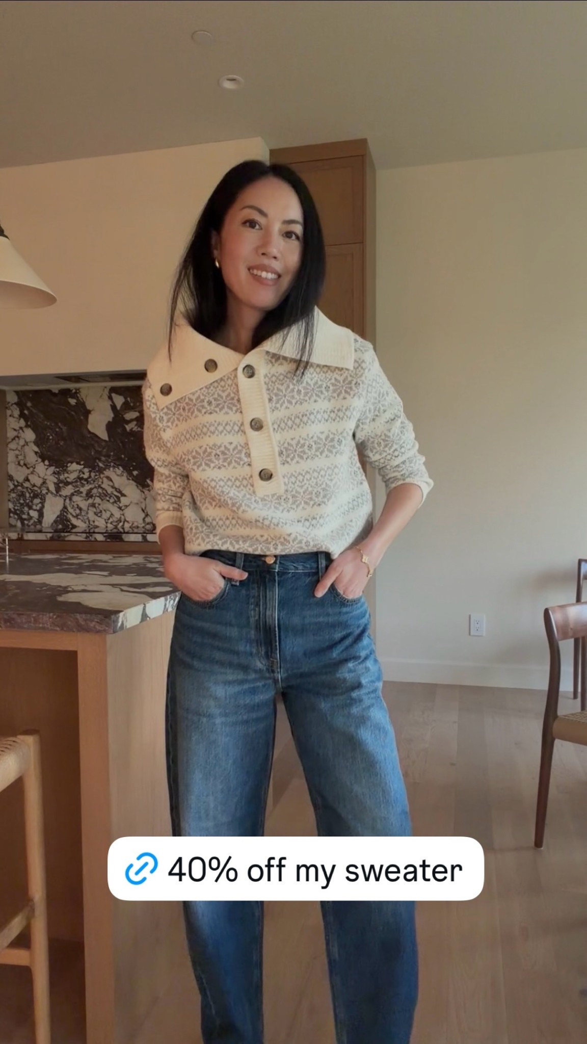 Weekend casual in my house clogs and cozy sweater.

#fairisle
#classicstyle
#weekendoutfit
#wintersweater
#winterjeans

#LTKFindsUnder100 #LTKSaleAlert #LTKHoliday