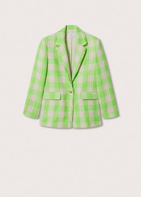 Tweed check blazer | MANGO (NL)