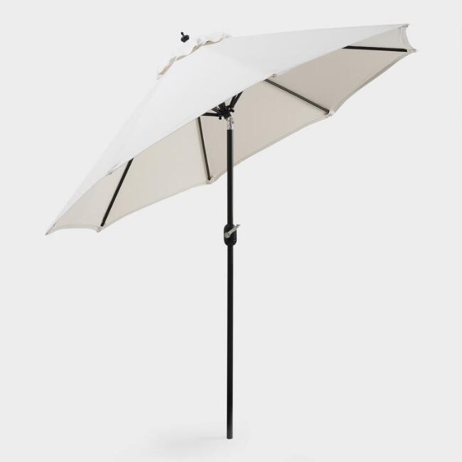 Black Steel 9 Ft Tilting Patio Umbrella Frame And Pole | World Market