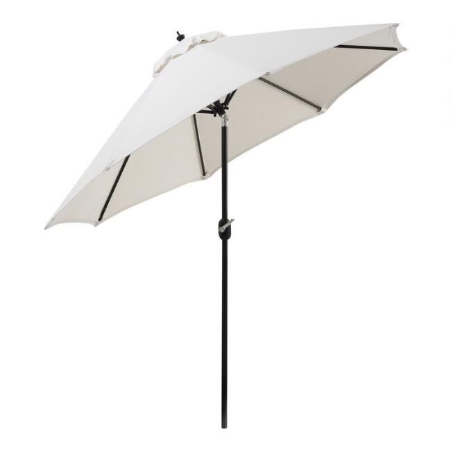 Black Steel 9 Ft Tilting Outdoor Umbrella Frame And Pole | World Market