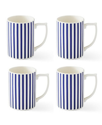 Spode Blue Italian Steccato Narrow Stripe Mugs, Set of 4 - Macy's | Macy's