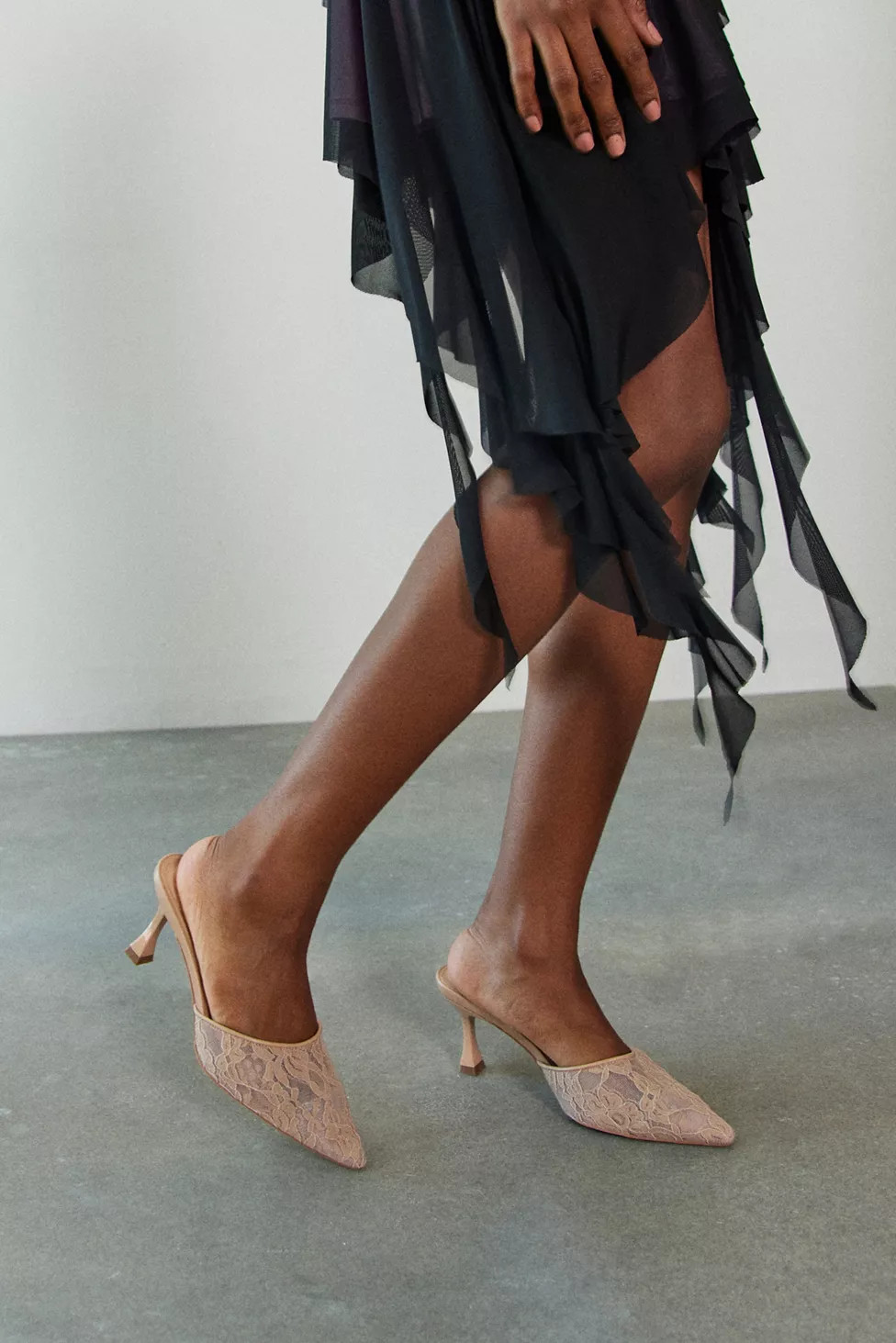 UO Lace Mule Heel | Urban Outfitters (US and RoW)