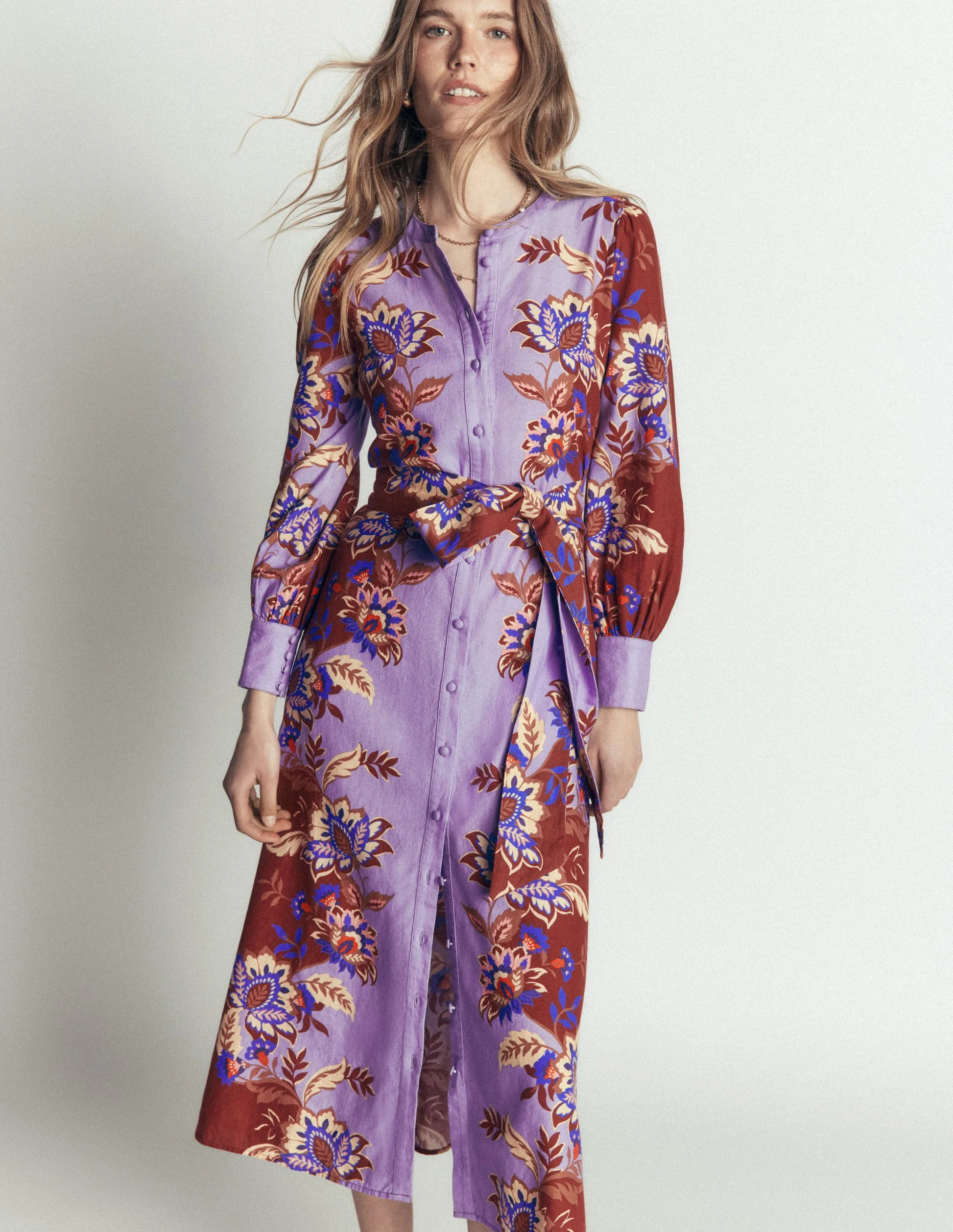 Blouson Sleeve Occasion Dress-Multi Super Bloom | Boden (US)