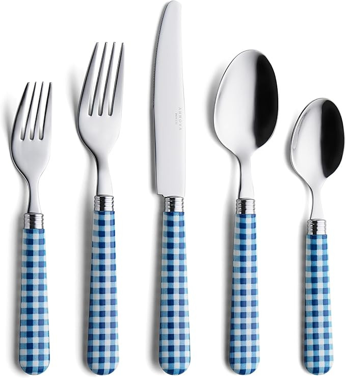 ANNOVA Silverware Set 20 Pieces Stainless Steel Cutlery Color Handle Flatware - 4 x Dinner Knife;... | Amazon (US)