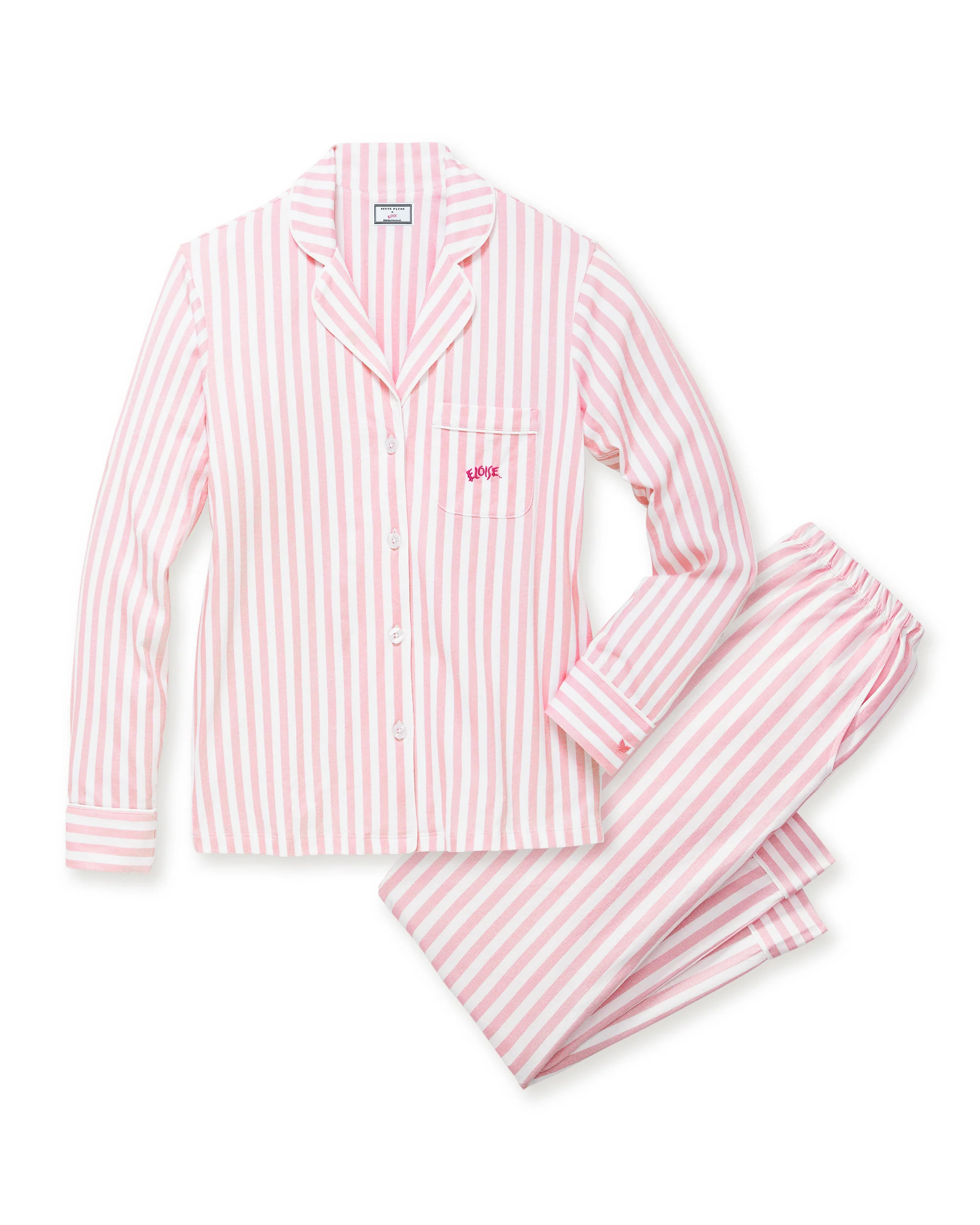 Petite Plume x Eloise Women's Pima Pajama Set in Eloise Classic Stripe | Petite Plume