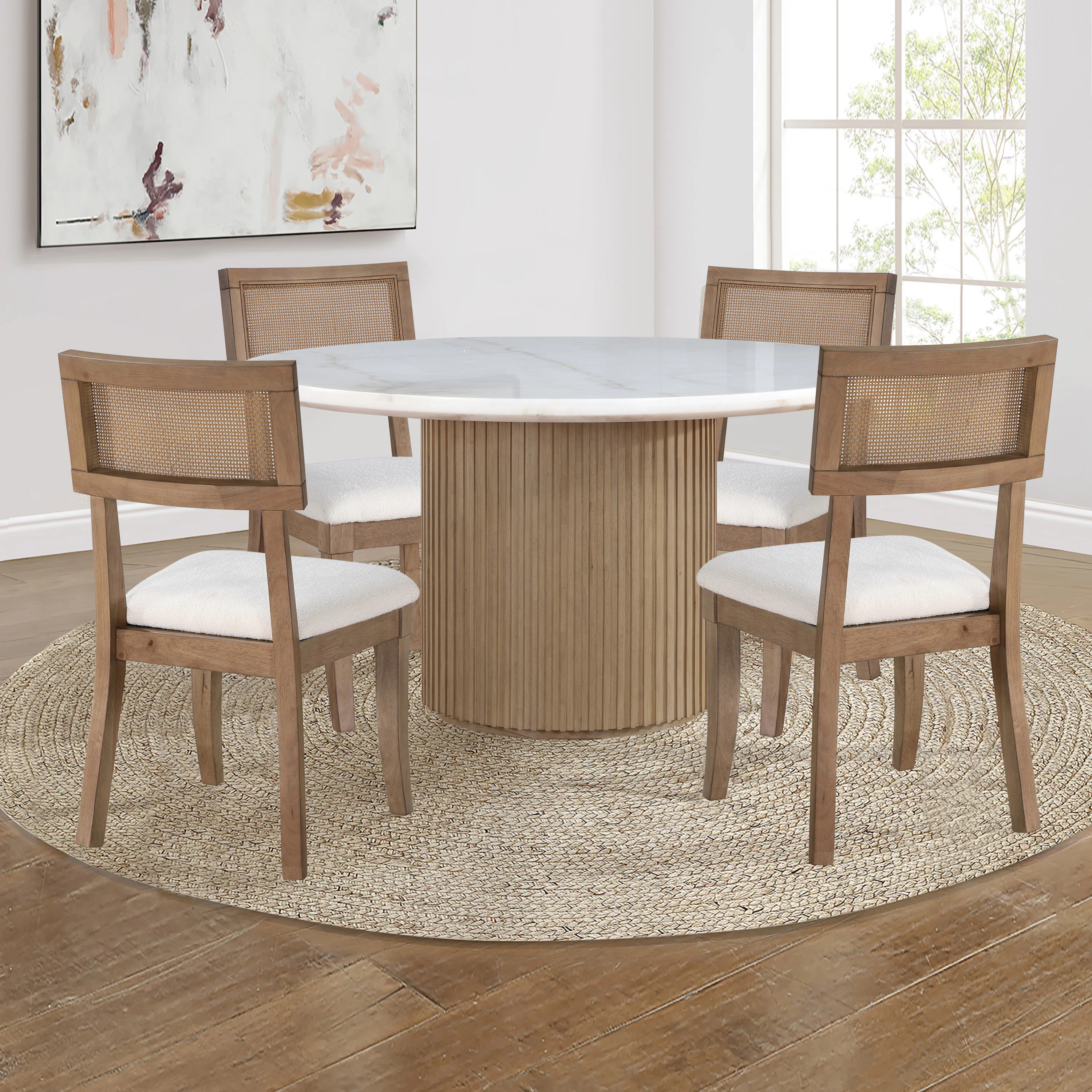 Fiammetta Oak Wood Dining Set | Wayfair North America