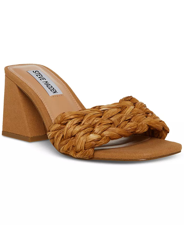 Women's Mylee Raffia Block-Heel Sandals | Macys (US)