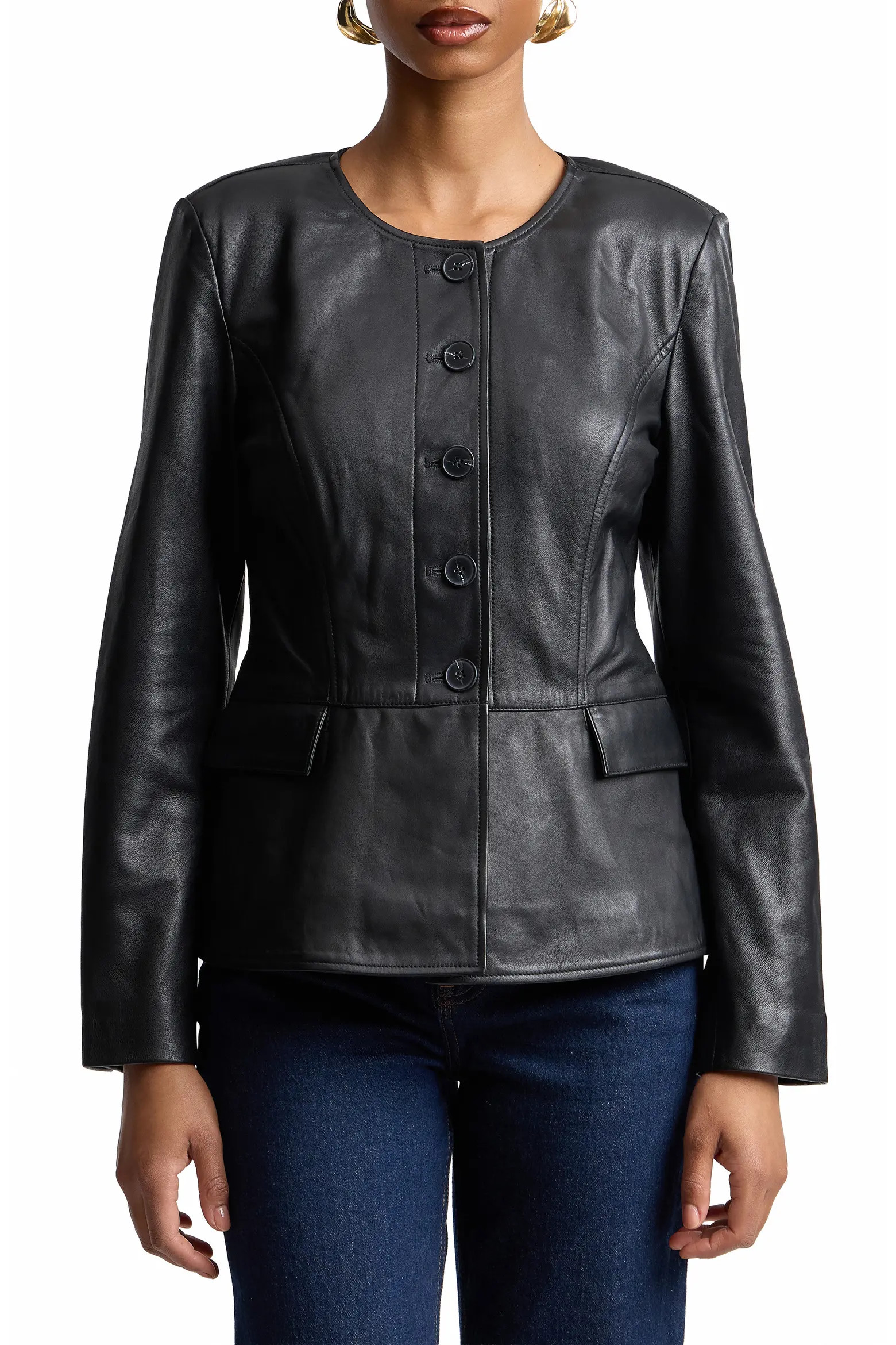 Bagatelle Peplum Leather Jacket (Women) | Nordstrom | Nordstrom