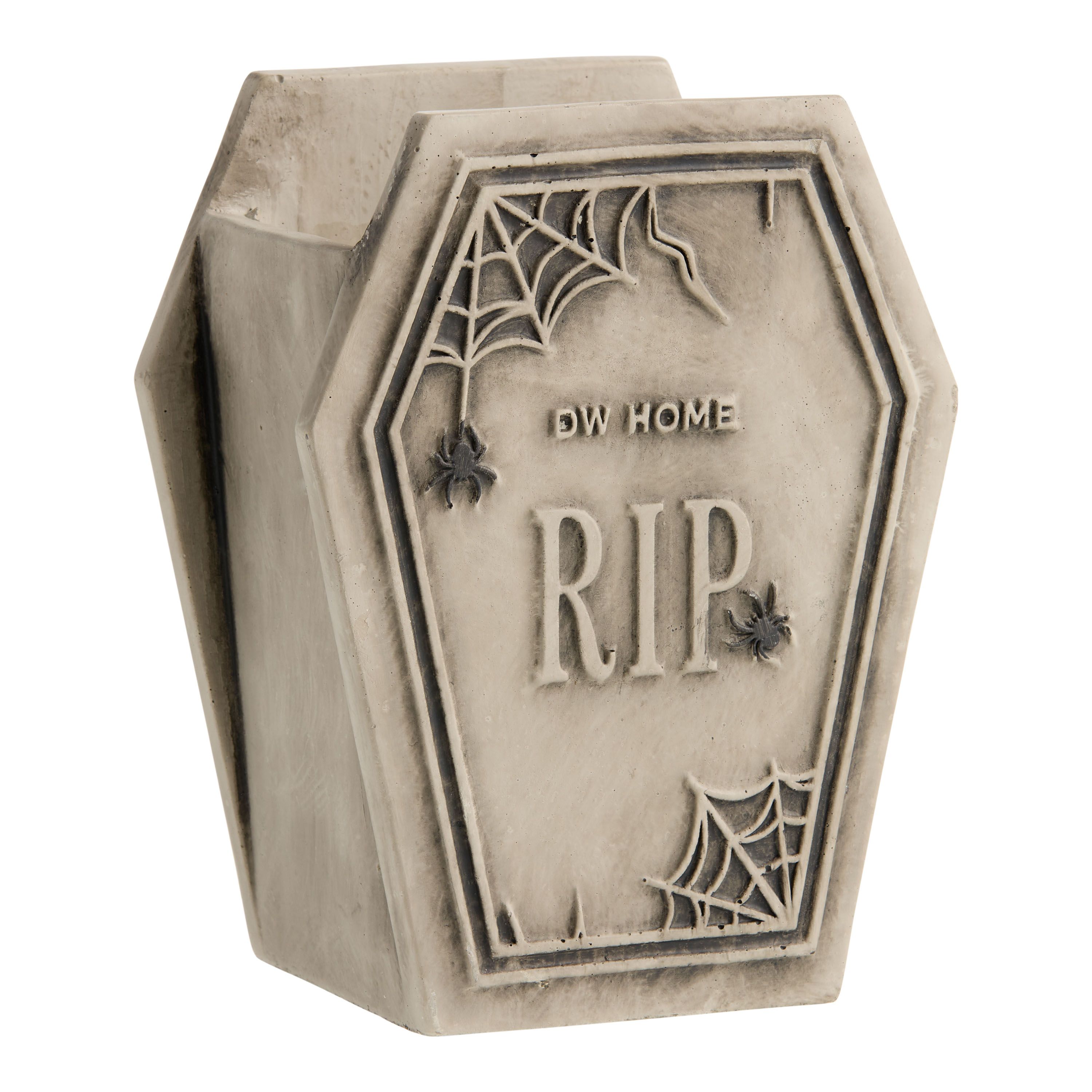 Cement Spider Web Coffin Scented Candle | World Market