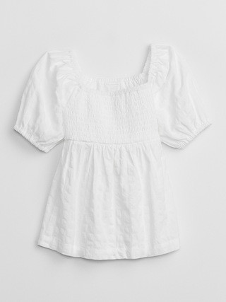 babyGap Smocked Puff Sleeve Top | Gap Factory