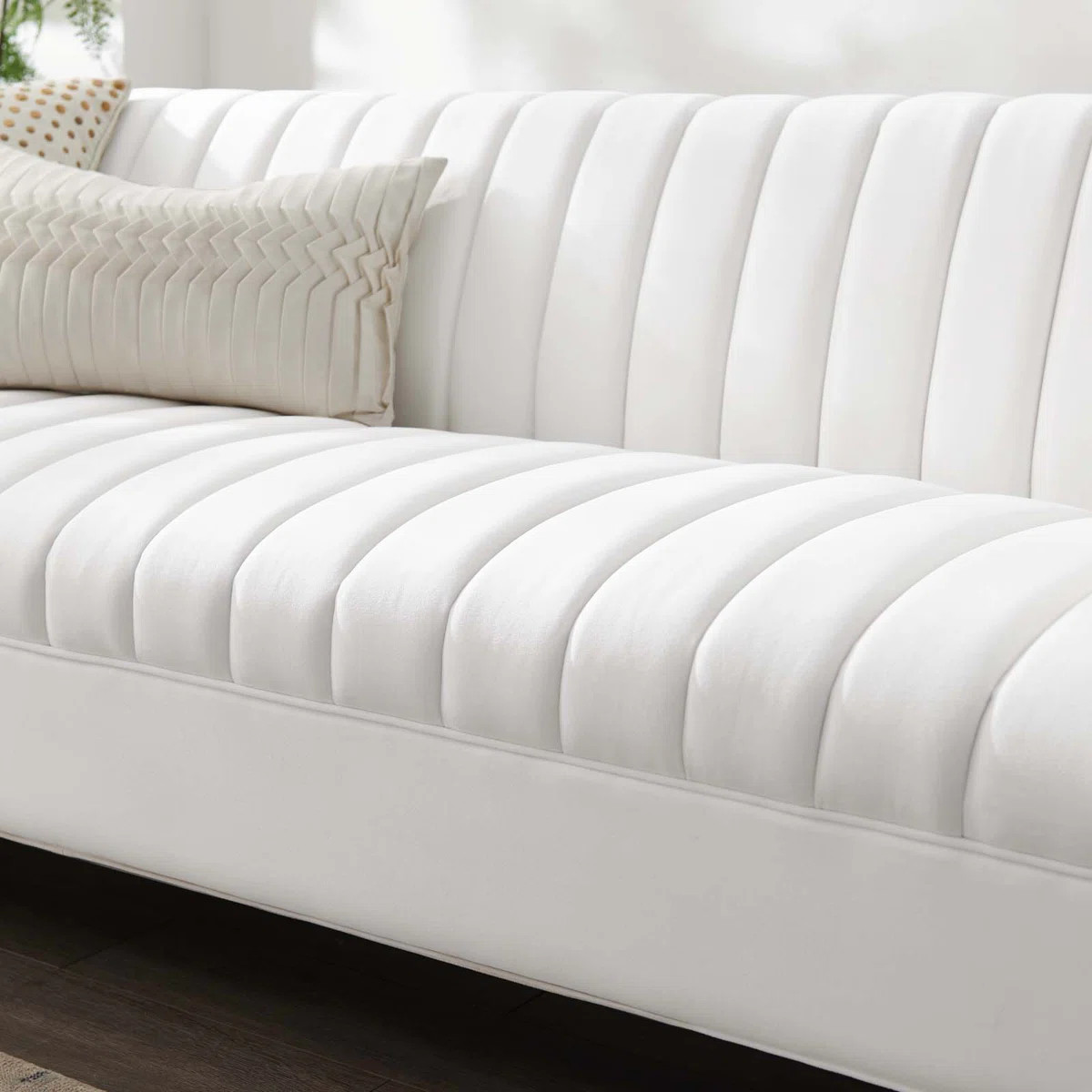 Modway Shift Channel Tufted Performance Velvet Sofa | Wayfair North America