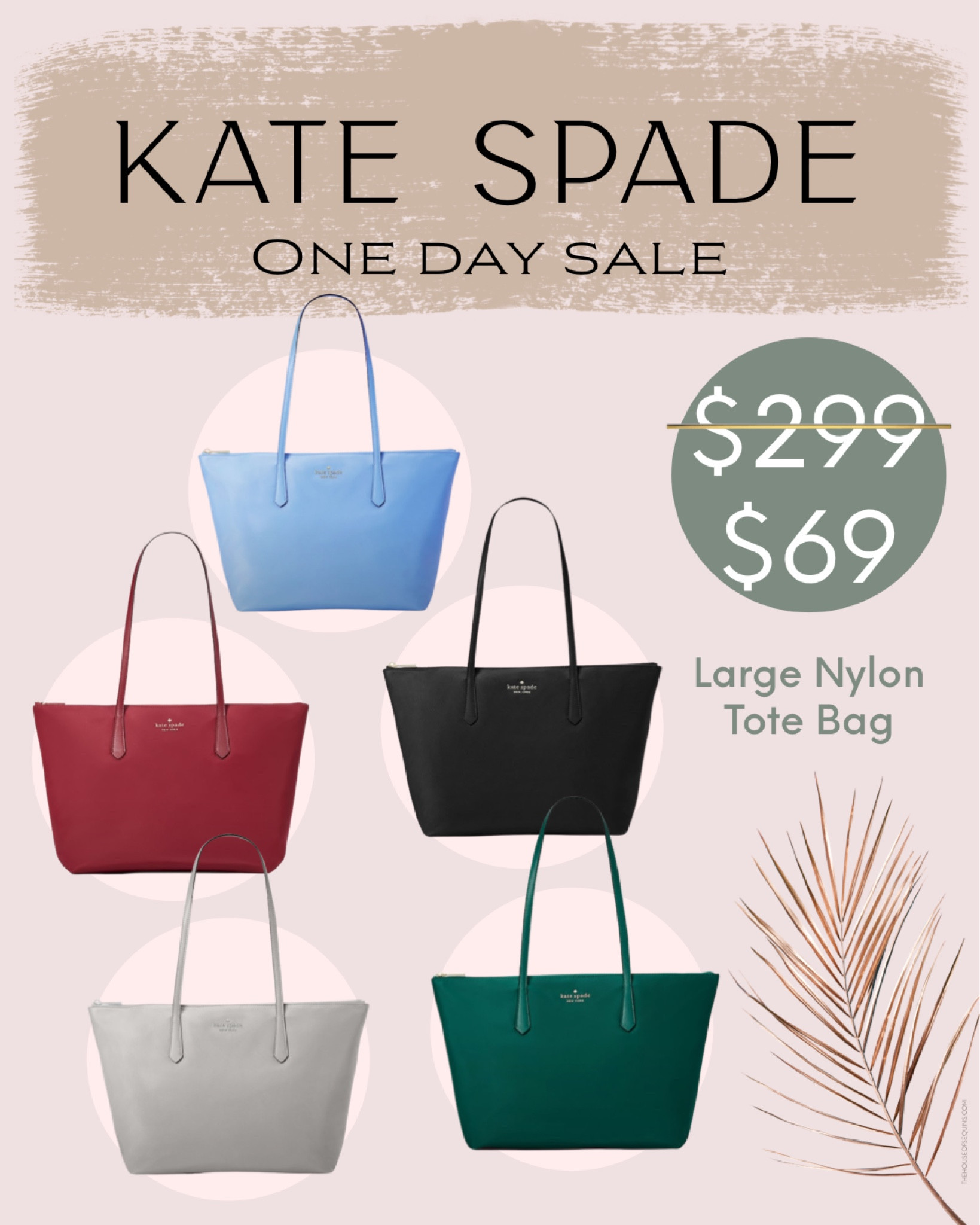 Kate spade nylon outlet tote sale