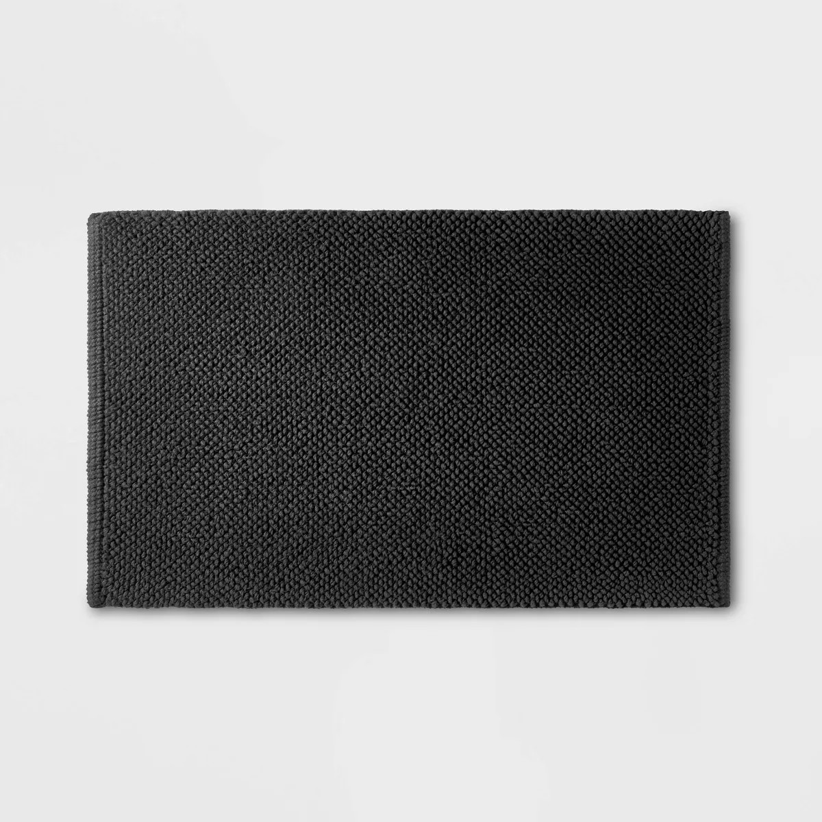 21"x34" Textured Bath Rug Washed Black - Casaluna™: Cotton, Woven, Low Pile, OEKO-TEX Certified | Target