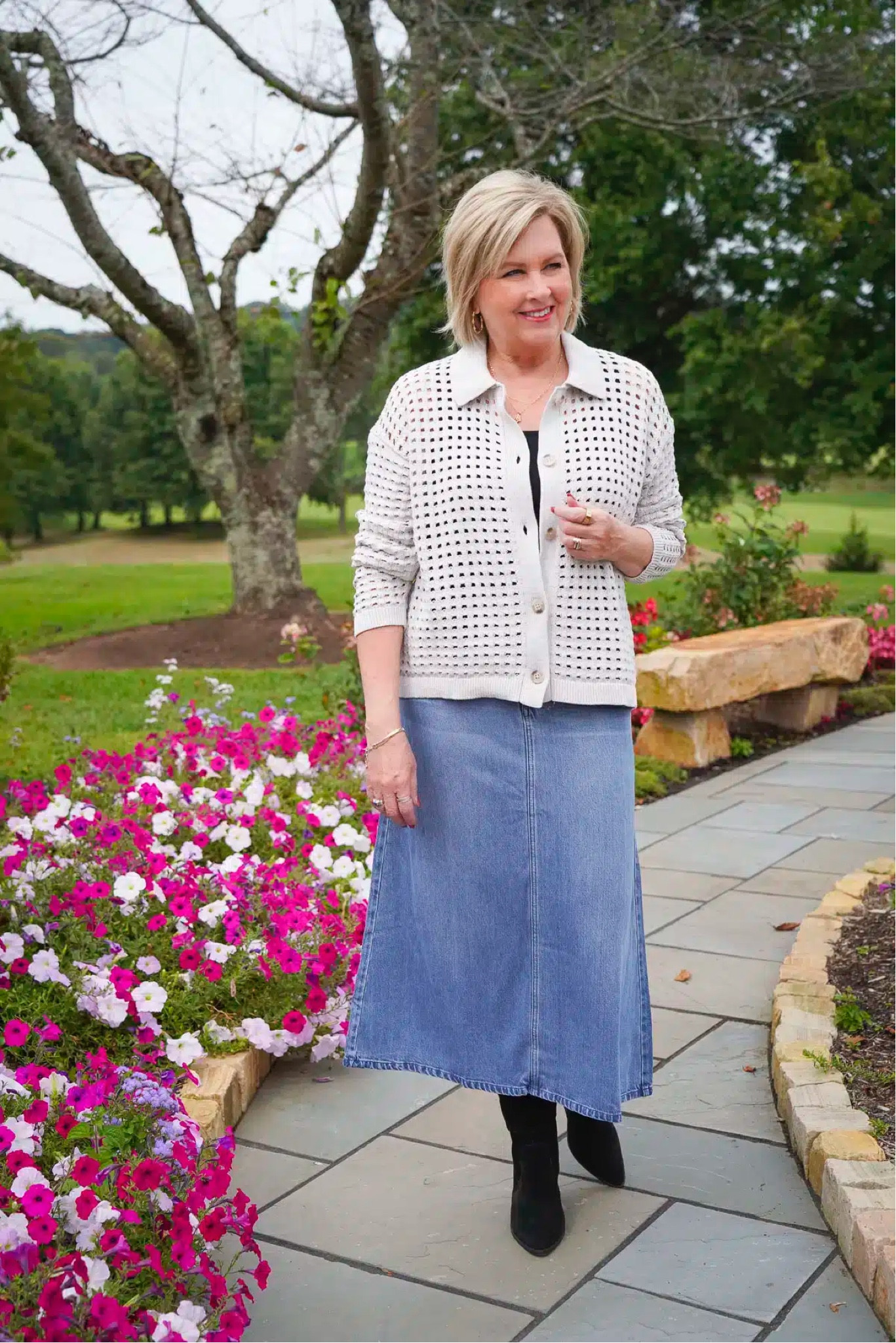 Tank size large | cardigan size medium | denim maxi skirt | womens booties for fall | office outfit 

#LTKPlusSize #LTKWorkwear #LTKStyleTip