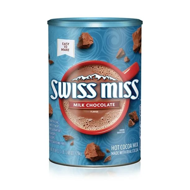 Swiss Miss Classics Milk Chocolate Hot Cocoa Mix Canister, 45.68 Oz | Walmart (US)