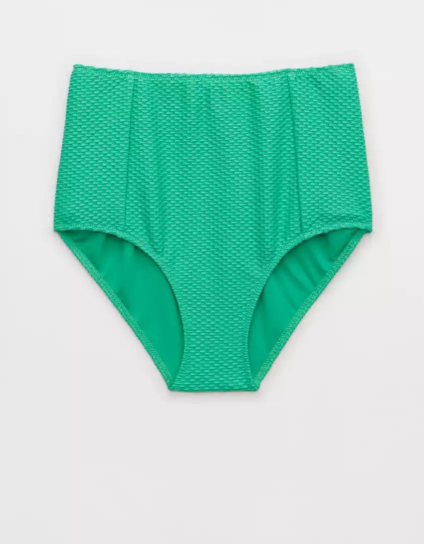 Aerie Jacquard High Waisted Bikini Bottom | Aerie