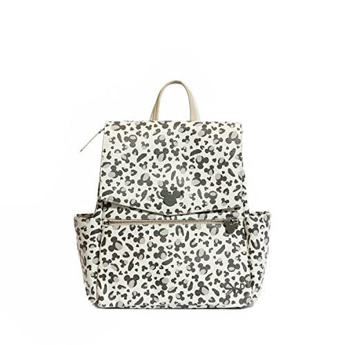 Freshly Picked Classic Mini II Diaper Bag Backpack, Wipeable Vegan Leather, 8 Pockets (Mickey Leopard) | Amazon (US)