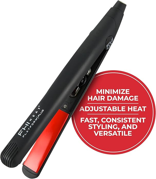 FHI Heat Platform Plus Curve Pro 1" Hair Styler - Ionic Tourmaline Ceramic Straightener Flat Iron... | Amazon (US)