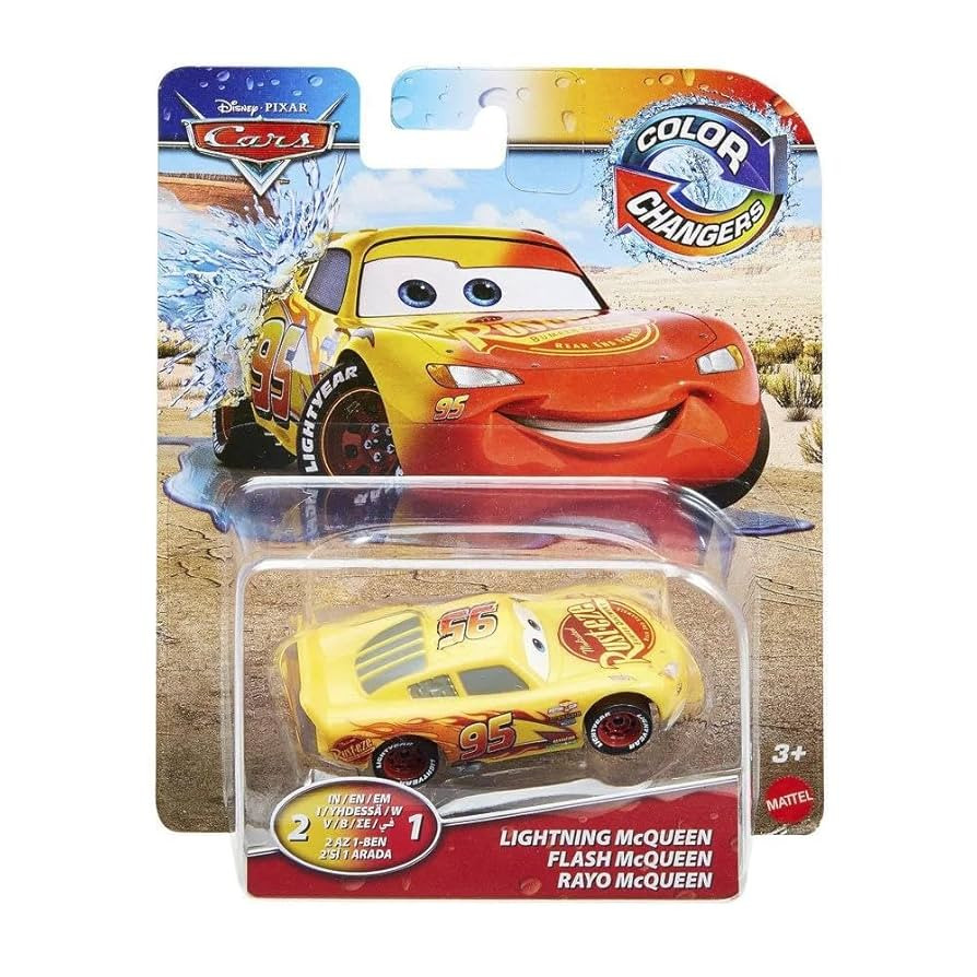 Mattel Disney Cars Color Changer Cruisin McQueen Yellow/Red (Red and Yellow) | Amazon (US)