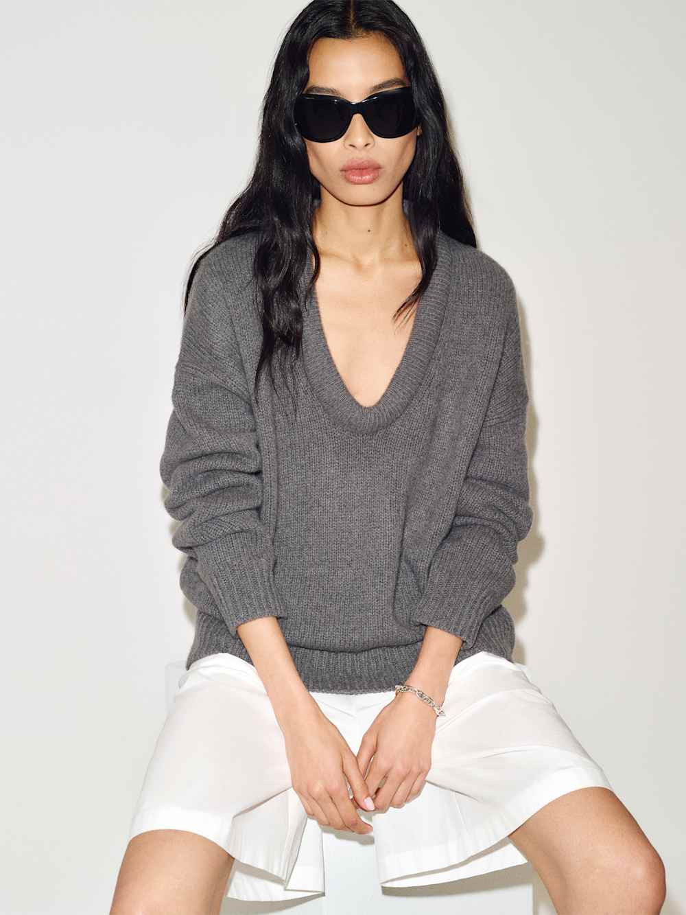 Jonie Cashmere Oversized Scoop Neck | Reformation (Global)