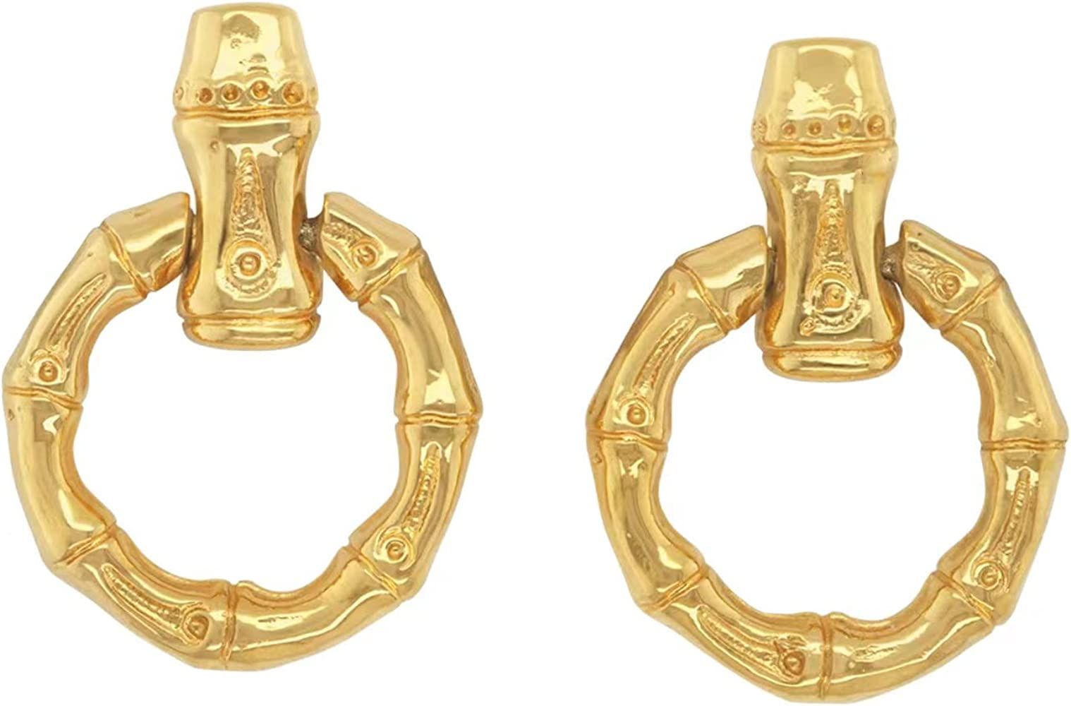 Gold Silver Hoop Dangle Earrings For Women Girls Statement Retro Earrings Multiple Styles Jewelry fo | Amazon (US)