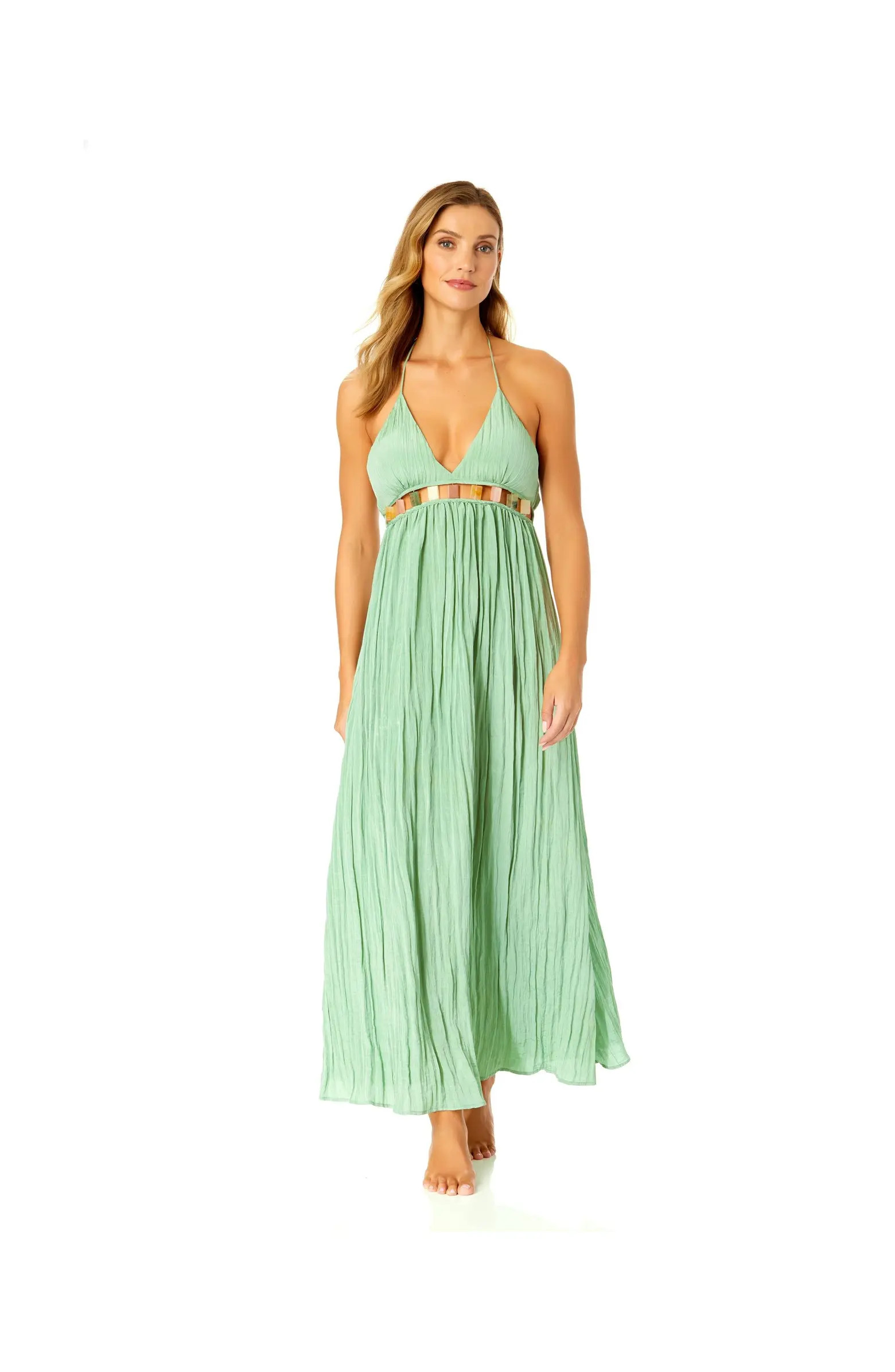 Women's V Neck Jewel Maxi Dress With Spaghetti Straps Cover Up | Nordstrom