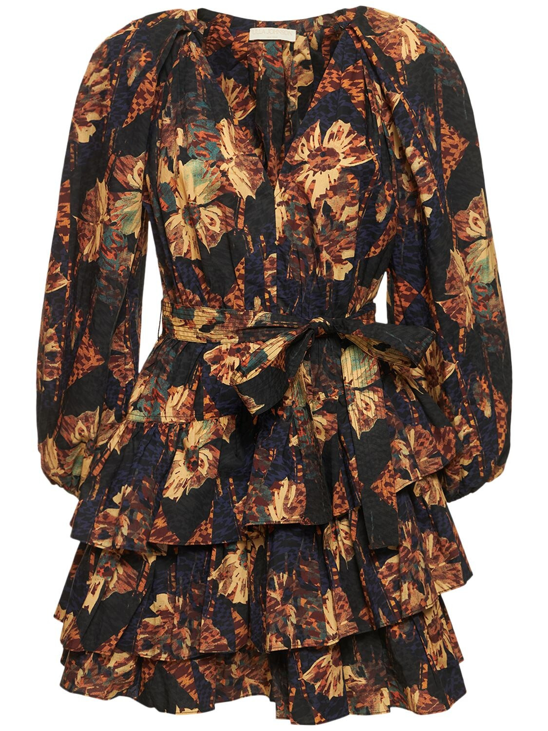 Miranda Printed Cotton Mini Dress | Luisaviaroma