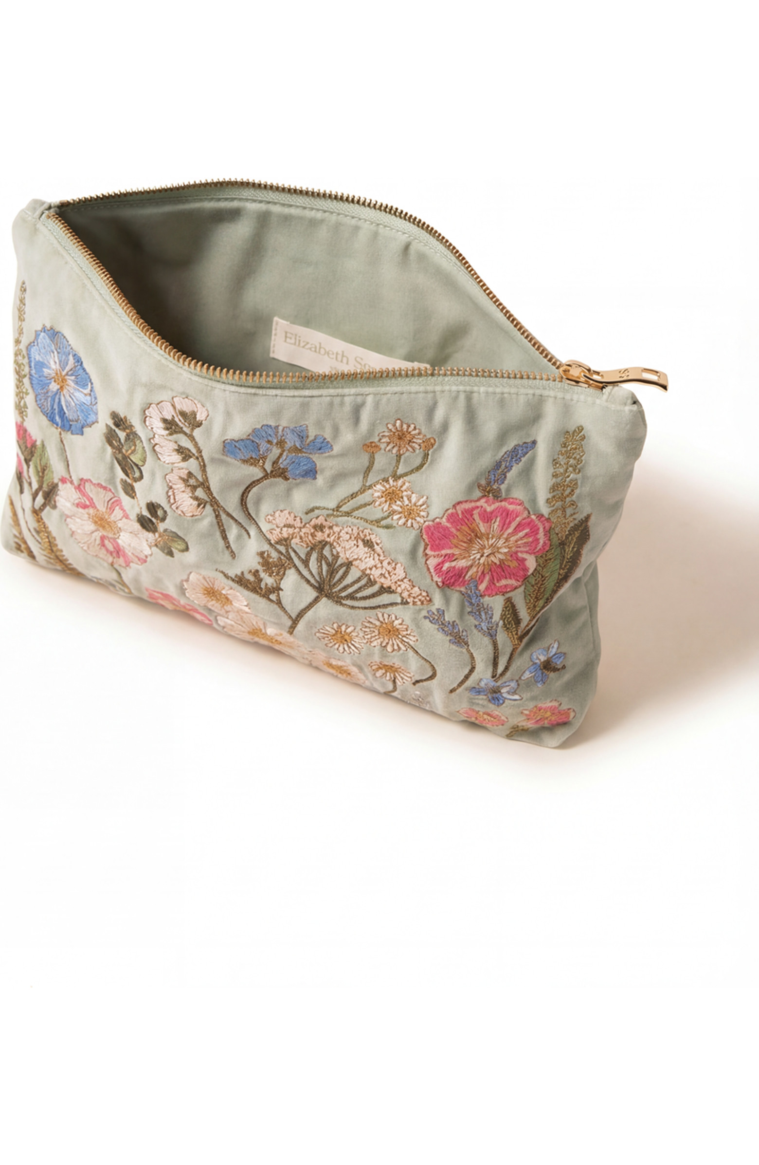 Pressed Flowers Velvet Everyday Pouch | Nordstrom