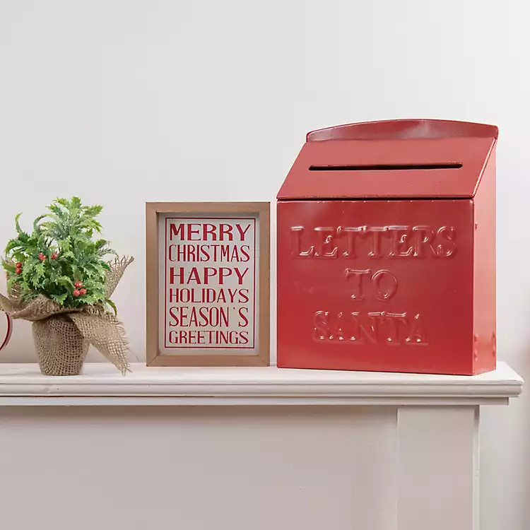 Holly Red Letters To Santa Christmas Decoration | Kirkland's Home