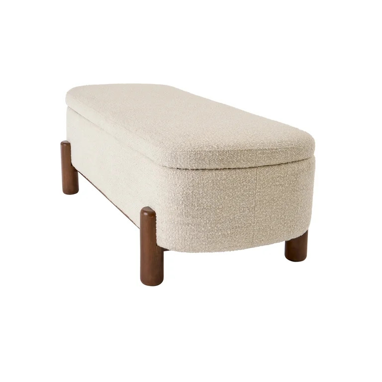 Better Homes & Gardens Adlin Storage Bench, Cream Boucle | Walmart (US)