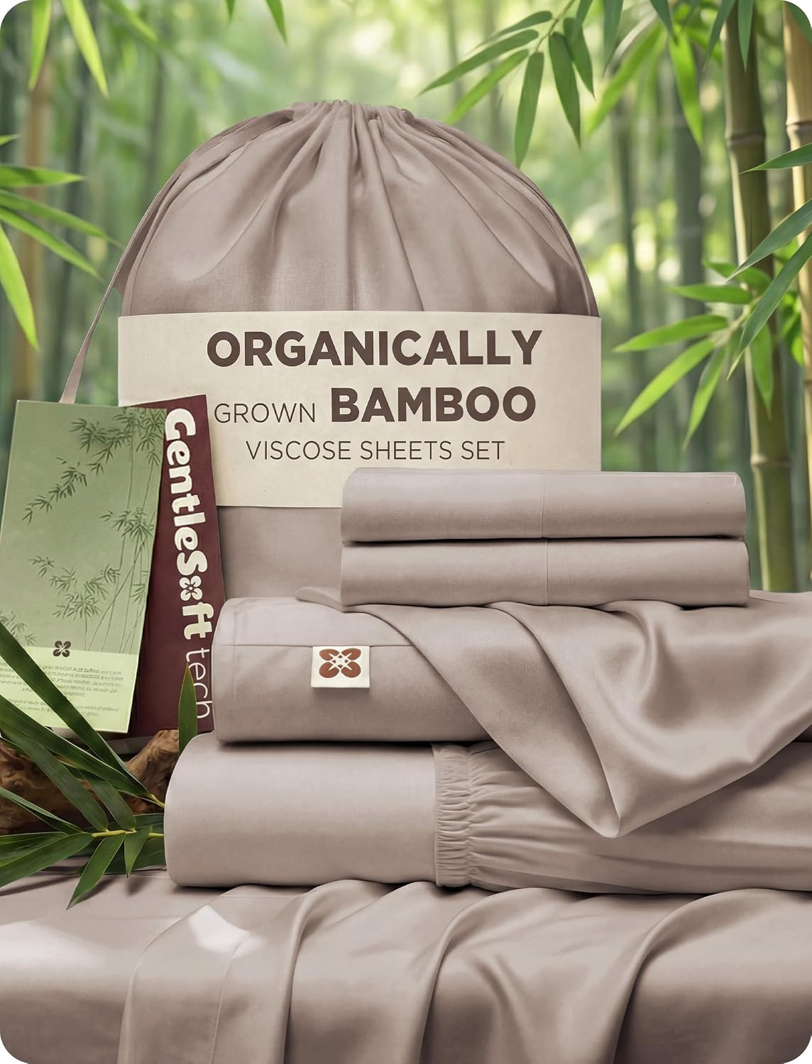 Bedsure PureWoven 100% Viscose Derived from Bamboo, King Size Sheets Set | Amazon (US)