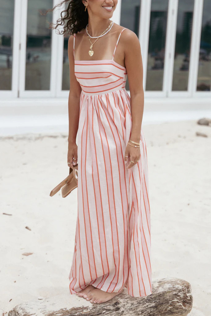Odessa Maxi Dress - Pink Stripe | Petal & Pup (AU)