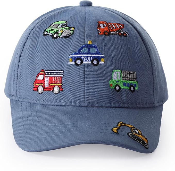Excavator Embroidered Toddler Baseball Hat, Boys Girls Car Trucker Hat Adjustable Sun Hat Big Bro... | Amazon (US)