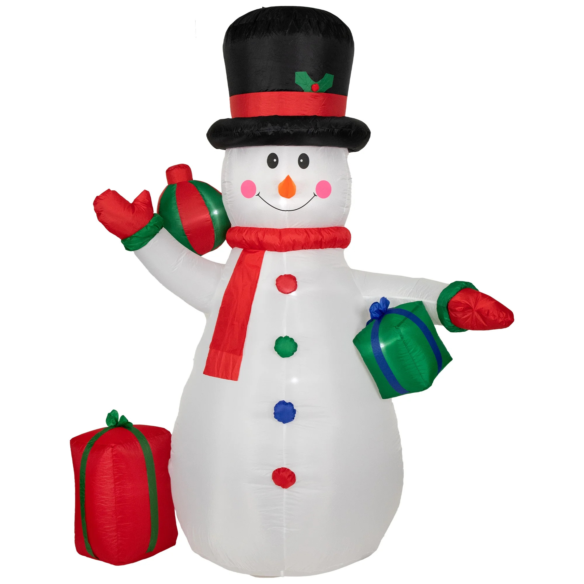 Northlight LED Lighted Inflatable Snowman with Gifts Outdoor Christmas Decoration - 8' | Walmart (US)