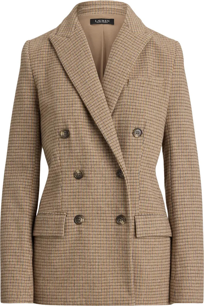 Double Breasted Wool Blend Twill Blazer | Nordstrom