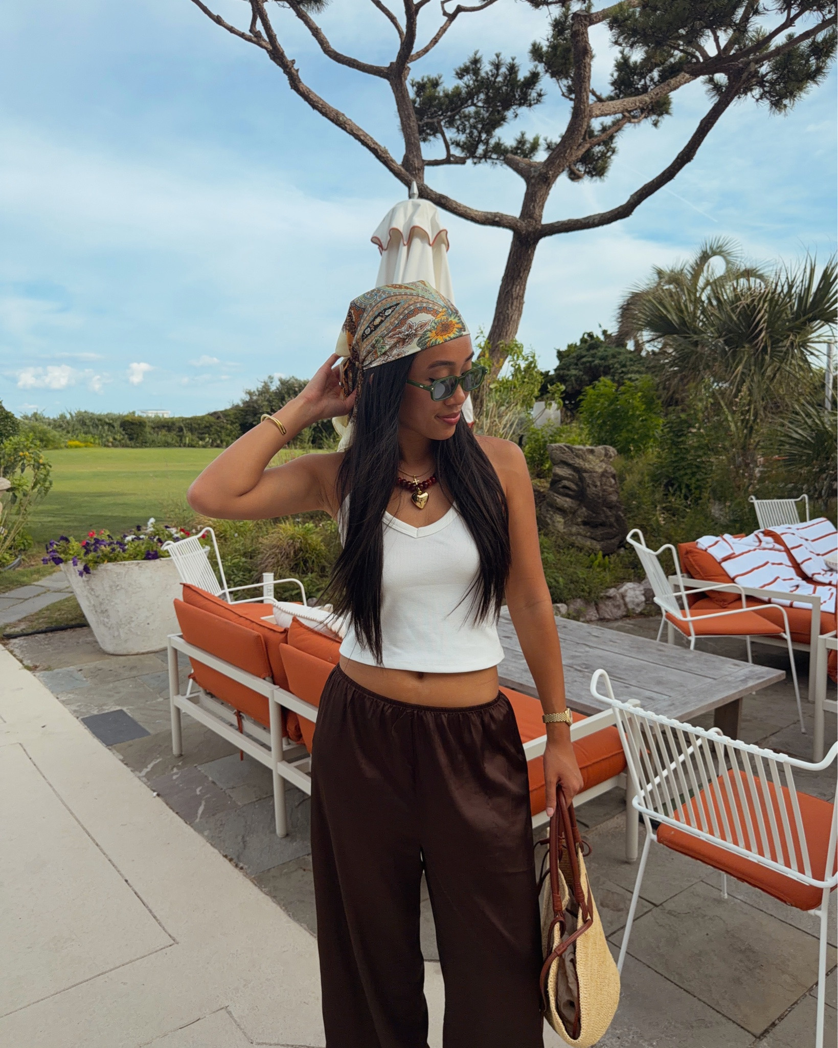 good outfit day 🌞
code BROOKET15 @vestique 

#summeroutfitinspo #satinpantsoutfit #headscarfoutfit #pinterestsummerinspo #pinterestphoto

#LTKootd #LTKgrwm #LTKTravel