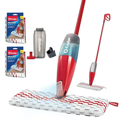 O-Cedar ProMist MAX Spray Mop, PMM with 2 Extra Refills, Red | Amazon (US)