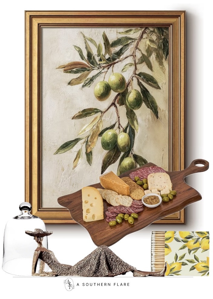 Just found some amazing finds for my home decor! This beautiful olive branch painting is a must-have. /HomeDecor /BotanicalArts/Interiors/High/Low/Amazon