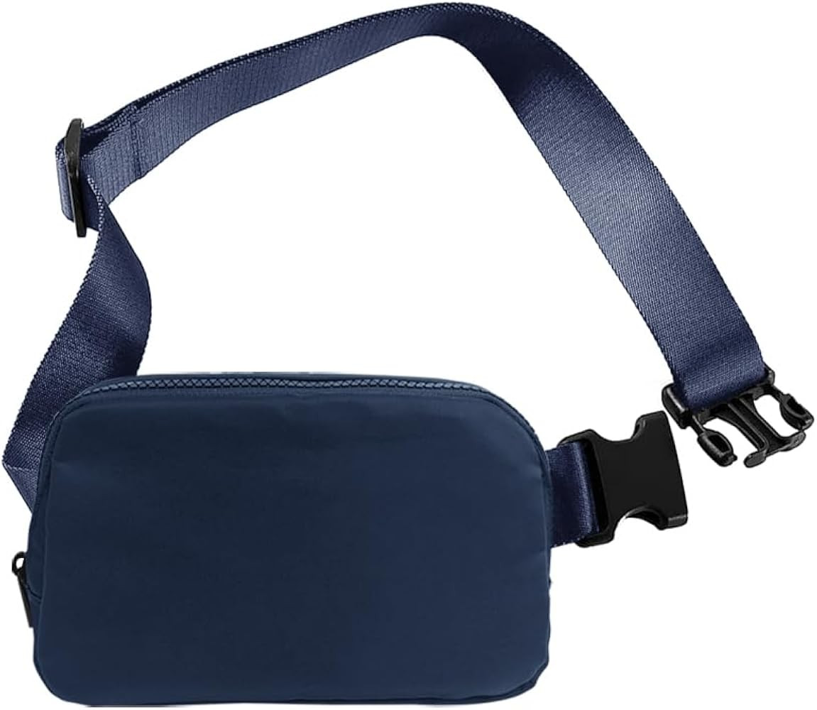 Fanny Belt Pack for Women Crossbody Bag for Sports Adjustable Strap (Navy Blue) | Amazon (US)