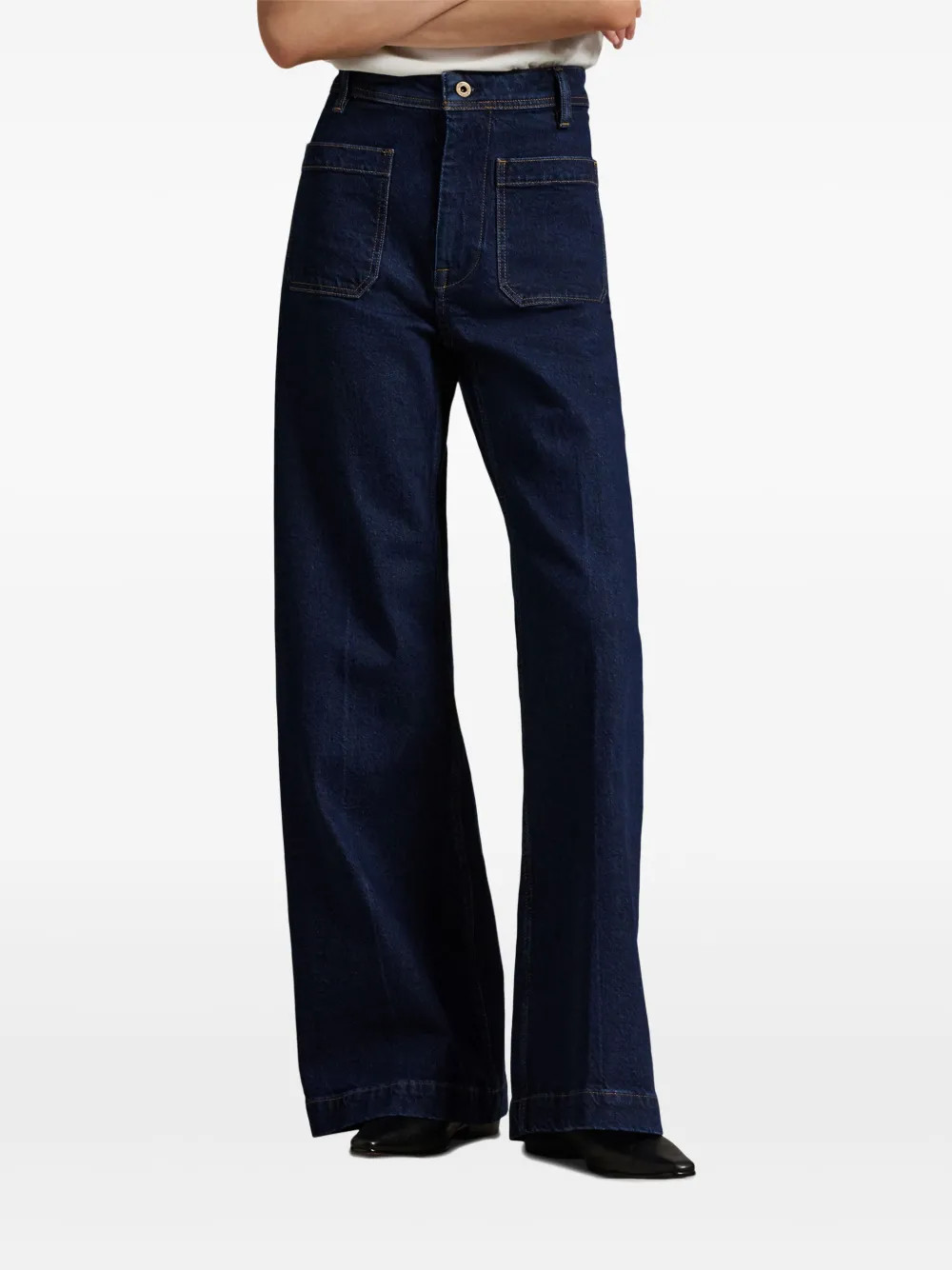 Polo Ralph Lauren high-rise Flared Jeans | Blue | FARFETCH | Farfetch Global