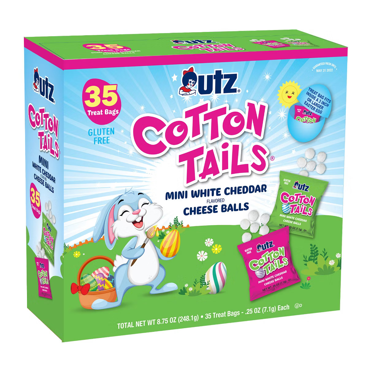 Utz Easter Cotton Tails Mini White Cheddar Cheese Balls Treat Bags - 35ct | Target