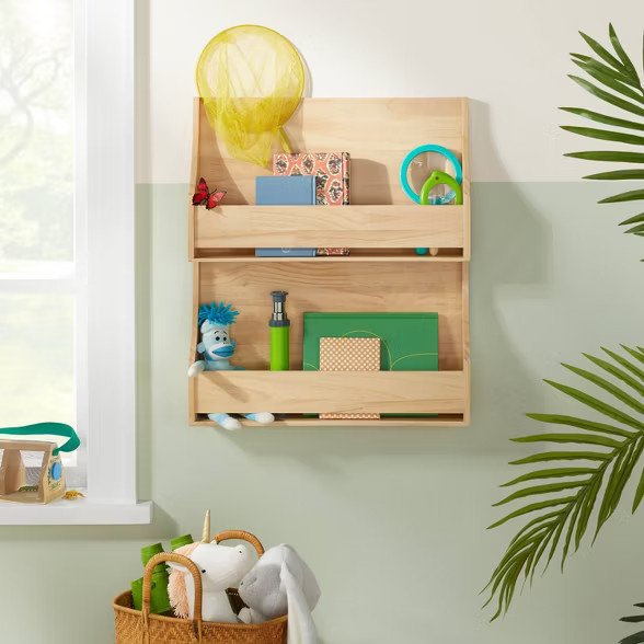 2 Tier Wood Book Shelf Natural - Pillowfort™ | Target