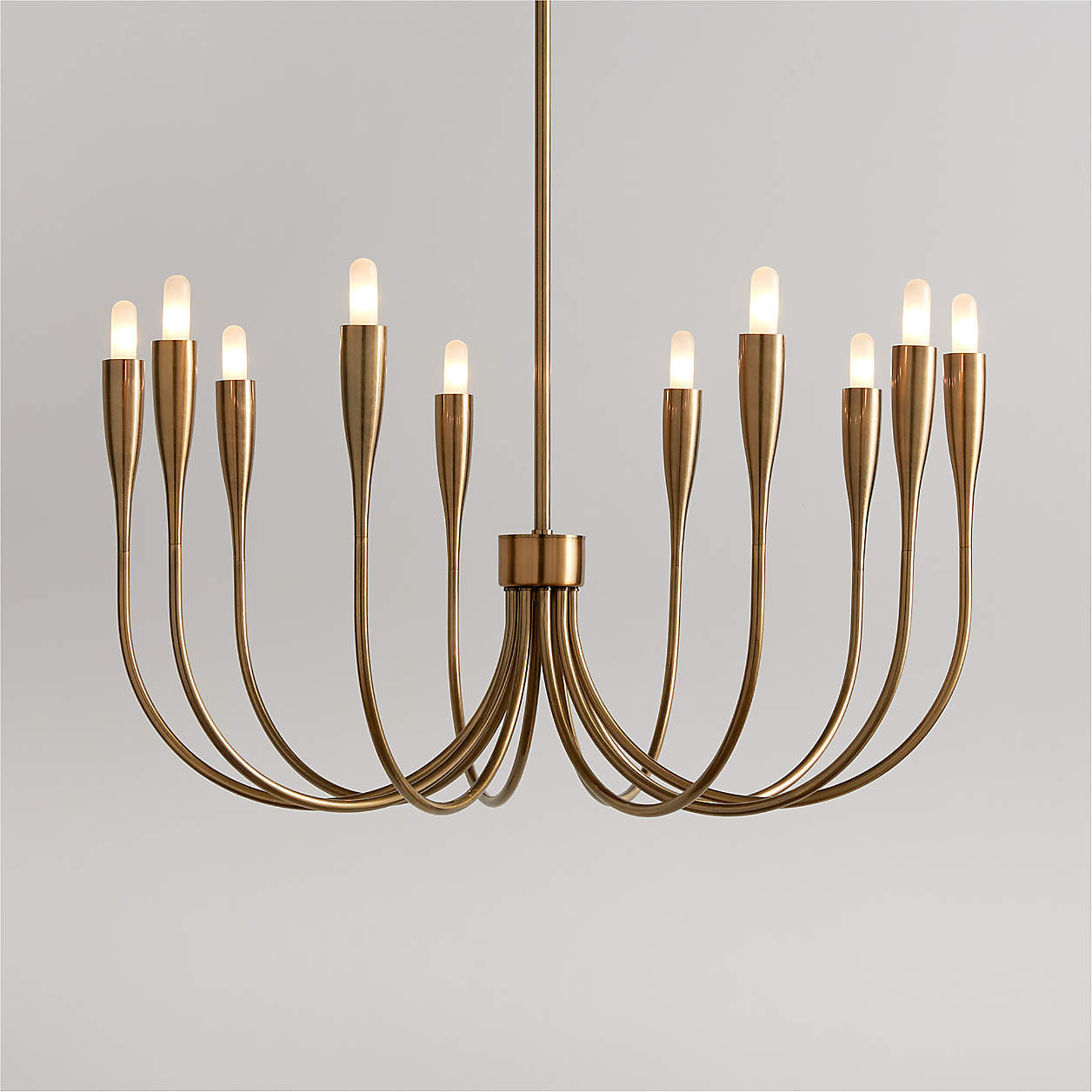 Iiona Small Brass Chandelier Light 25.6" + Reviews | Crate & Barrel | Crate & Barrel